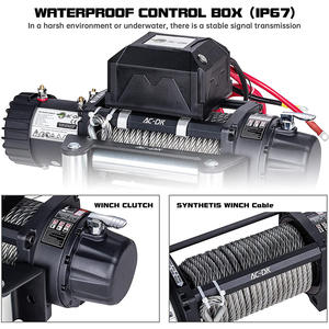 12V DC สีดำพร้อมเชือกเหล็กรวมถึงการป้องกันการโอเวอร์โหลดเครื่องกว้านไฟฟ้า<span class=keywords><strong>12500lbs</strong></span> กันน้ำการกู้คืน IP67 - Product Image 4