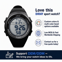 Montre de plongée de luxe pour homme, montre sport numérique LED, résistante à l'eau 5 ATM, alarme, lumineuse