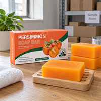 Savon en barre de 100g au kaki en gros, OEM & ODM, déodorant corporel naturel pour l'élimination des odeurs corporelles et de la transpiration des pieds, approvisionnement direct usine