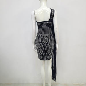 Gaun Musim Panas Seksi Tanpa Lengan Mini Berlian Berkilau Gaun Wanita Elegan Gaun Pendek untuk Pesta Malam - Product Image 6