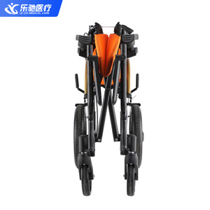Fauteuil roulant pliable en alliage d'aluminium Le Chi Medical Care, orange, léger, portable, manuel, pour personnes âgées et femmes enceintes - Product Image 1