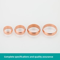Kepala segel minyak Ferrule tembaga Spacer untuk tekanan rendah pipa tembaga pipa minyak cincin segel Ferrule dalam ukuran 15/16/18/19/20/22/25