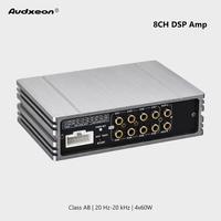 Amplificateur de puissance professionnel 4 canaux classe AB avec processeur DSP 8 canaux pour voiture, puissance max 4x60W, crossovers et égaliseurs