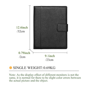 Cartelle personalizzate con tasche in pelle vegana Portfolio di cartelle di File per ufficio cartelle di archiviazione Portfolio - Product Image 3