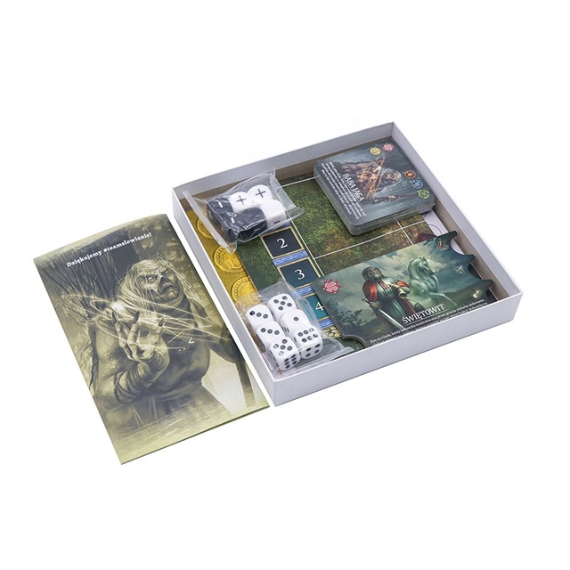 Custom Printing Black Adult Board Game with Dices Family Paper Card Game