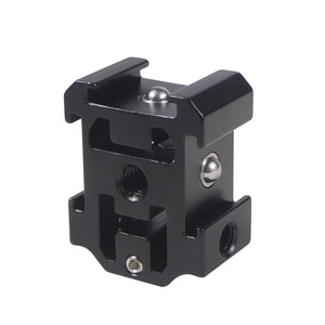 Camera Triple Cold Shoe 1/4'' Screw Adapter Extend Expansion <strong>MIC</strong> Fill Bracket Three <strong>Heads</strong> for LED Fill Light Microphone - Product Image 4