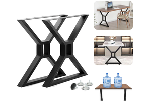 Pieds <span class=keywords><strong>de</strong></span> <span class=keywords><strong>table</strong></span> <span class=keywords><strong>en</strong></span> métal pour <span class=keywords><strong>table</strong></span> <span class=keywords><strong>de</strong></span> bureau, banc, salle à manger, café, style industriel moderne <span class=keywords><strong>en</strong></span> <span class=keywords><strong>fonte</strong></span> et acier - Product Image 6