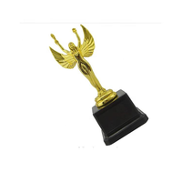 Trophée sportif en métal de luxe personnalisé, statue d'ange, récompense commémorative avec base personnalisable pour cérémonie de remise des prix