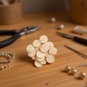 Dischi in legno Ilan 5x20mm 16 pezzi per la creazione di gioielli - Product Image 2