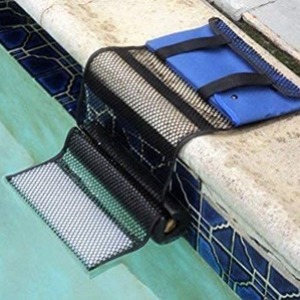Animal Pool Escape Net Foldable Rectangle Small Animal Rescue Ramp Frog Bird Climbing <b>Ladder</b> Blue Non Woven Fabric - Product Image 1