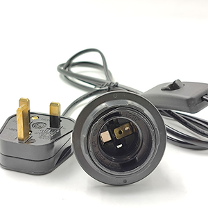 EU chúng tôi cắm đèn cơ sở chủ với On/Off chuyển đổi điện dây cáp treo Mặt dây dẫn ánh sáng lịch thi đấu bóng đèn ổ cắm dây - Product Image 4