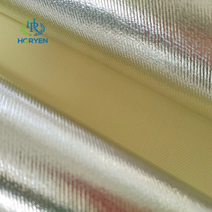 Tissu <span class=keywords><strong>en</strong></span> fibre d'aramide aluminisé ignifuge haute résistance, feuille d'aluminium, tissu d'aramide - Product Image 3