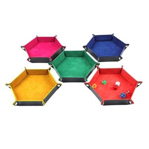 Premium PU Leather Foldable <b>Dice</b> <b>Tray</b> Multi Color Durable Portable Storage for RPG DND Tabletop Games - Product Image 1