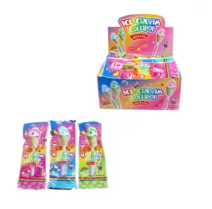 Trẻ em tùy chỉnh Kẹo cứng Lolly 3D Kem Kẹo đóng gói độc lập đầy màu sắc phát sáng que kẹo
