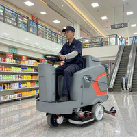Autolaveuse autoportée S5 avec double brosse de 15 pouces, frein électromagnétique et direction assistée pour usines et centres commerciaux
