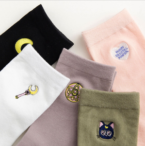Cute Lady Girl Style Cartoon <strong>Socks</strong> Women Sailor Moon Crew <strong>Anime</strong> <strong>Socks</strong> - Product Image 3