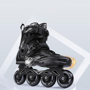 Patins à roulettes en ligne Luoshen pour adultes débutants, unisexes, à une rangée de roues plates, en matériau PP/PU - Product Image 2