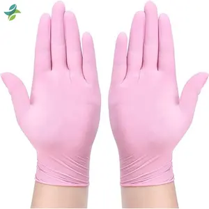 Disposable Pink Nitrile Gloves Wholesale 100pcs Powder Free Gloves For Food Use