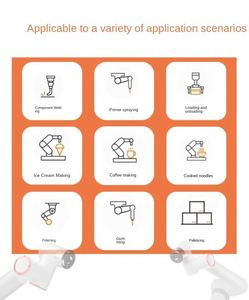ONA Nouveauté en promotion Bras robotisé collaboratif industriel multifonctionnel 6 axes pour préhension et placement, avec moteur PLC et roulement en acier inoxydable, 135/s - Product Image 6
