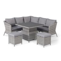 Meubles de jardin confortables en aluminium et rotin PE de style nordique moderne, canapé et table en osier pour patio extérieur, style européen