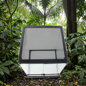 Terrario <span class=keywords><strong>de</strong></span> Vidrio para Reptiles <span class=keywords><strong>de</strong></span> Selva Tropical, Caja <span class=keywords><strong>de</strong></span> Cría para Reptiles, <span class=keywords><strong>Jaula</strong></span> con Malla para Dragón Barbudo e Iguana - Product Image 3