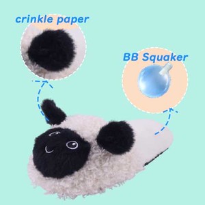 Pet Snuffle Slipper Jouet pour Chiens Cacher Nourriture Puzzle Chaussures En Peluche Animaux En Peluche Crocodile, Girafe, Cochon, Koala, Mouton - Product Image 3