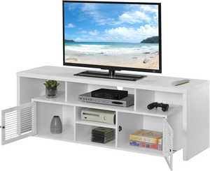 Convenience Concepts pour meuble TV réglable en bois blanc de style Mid-Century Modern pour salon - Product Image 5