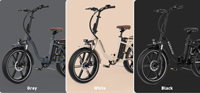 Vélo électrique de ville pliable KOOLUX X16 20 pouces, batterie lithium 48V 15.6AH, moteur arrière sans balais, pneus larges, 25 km/h, 7 vitesses, freins à disque