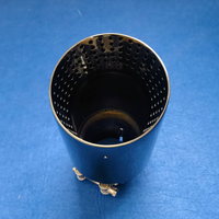 Punta de escape de titanio negro de 4 pulgadas para coche, tubo de escape de acero inoxidable 304 con malla estilo AK para modificación y mejora de automóviles