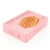 Caja de Cartón Ecológica de Grado Alimenticio, Color Rosa Biodegradable, para Empacar Comida Rápida, Mini Caja de Papel para Restaurante, para Panqueques, Hamburguesas y Comida para Llevar