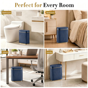 10-Liter Smart Automatic Stainless Steel <b>Sensor</b> Trash Can Rectangular Garbage Dustbin Waste <b>Bin</b> with Lid for Kitchen or Office - Product Image 4