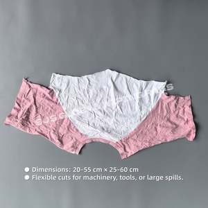 Chiffons de nettoyage super absorbants, lavables, de couleur claire, en coton recyclé à 100 %, pour usage industriel - Product Image 3