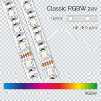 4-in-1 SMD5050 12V 24V RGBW LED-Streifen 5m RGBW Mehrfarbig Wasserdicht IP20 IP65 16,5ft Flexibler LED-Lichtstreifen
