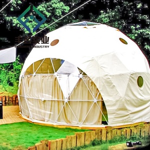 Luxuriöses Mobiles Outdoor-PVC-Kuppelzelt Isoliertes Geodätisches <span class=keywords><strong>Iglu</strong></span> für Hotel oder Camping mit Feuerholz Glamping-Funktionen - Product Image 4