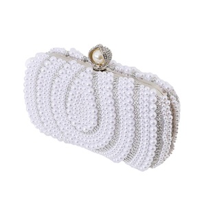Bolso de Mano Elegante con Cuentas de Perlas para Mujer, Bolso de Noche Noble, Ligero y Duradero con Cierre a Presión, para Compromiso o Boda - Product Image 4