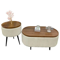 Sac souple de rangement de luxe léger combinaison table basse simple ménage sac souple rond petite table à thé canapé côté quelques