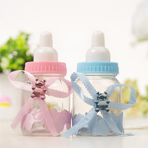 Mini biberons de 3.5 pouces Adorable boîte de douche de bébé décor avec ruban et ours boîte à bonbons cadeaux 1er anniversaire faveurs de fête - Product Image 5