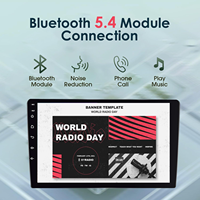Reproductor Multimedia para Auto KZS Universal de 9/10 Pulgadas con Pantalla Táctil IPS 2 Din Android 15, Reproductor de DVD para Auto con Carplay