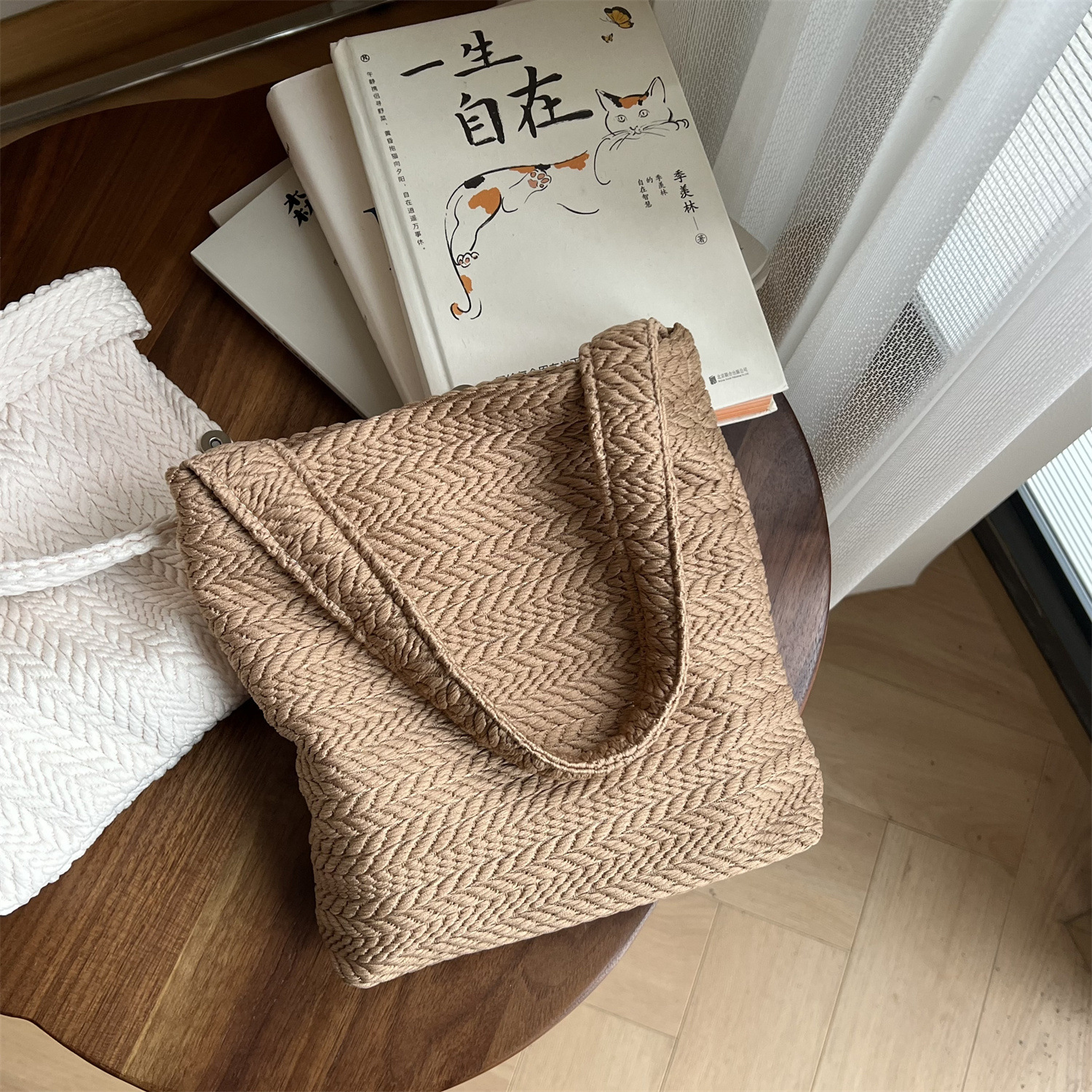 Bolso tote pequeño camel