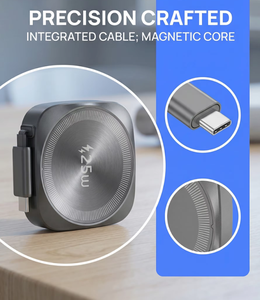 <span class=keywords><strong>Prodotti</strong></span> Pronti per la Spedizione Caricatore Wireless Magnetico Leggero Mini Portatile da Viaggio per iPhone 25W con Cavo Retrattile - Product Image 6