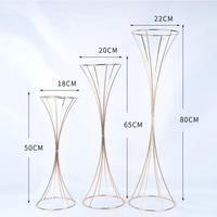 Vase Trompette Métallique Électroplaqué Or Argent Luxe Moderne Grand Centre de Table Mariage Fête Hôtel Décoration Allée