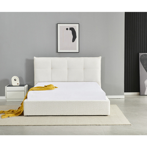 Cama de Lujo Tamaño King, Juego de Muebles de Dormitorio para Hotel, Camas Tapizadas de Lujo, Camas Dobles de Tela, Cama Moderna y Suave - Product Image 4