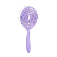 Ensemble de peignes à cheveux personnalisés en plastique pour démêler et masser, vente en gros, mignons, personnalisés, pour voyage, poche chaude, avec logo, brosse à cheveux