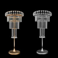 Support floral haut en métal doré et acrylique cristallin, idéal pour les mariages, les fêtes et les banquets – Décoration de table.