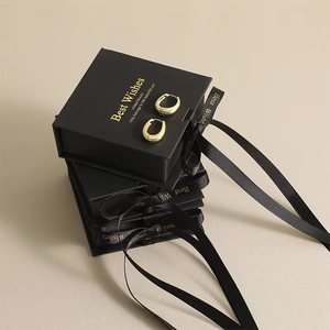 Customer LOGO <b>Gift</b> <b>Boxes</b> With Ribbon Closure For Jewelry And <b>Small</b> Item Packaging - Product Image 3