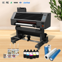 Mesin Cetak Stiker Label Kristal Format Besar Printer UV DTF Single Head I3200 24 Inch 60cm