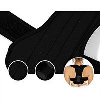 Correcteur de posture, redresseur de dos, ceinture de posture réglable, soutien ergonomique du dos, design respirant et invisible, polyester et nylon