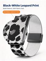 Bracelet de montre en nylon à motif léopard, respirant, 25 mm, pour montre connectée Amazfit Helio/ODM/OEM
