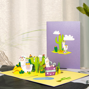 Venta al por mayor <span class=keywords><strong>de</strong></span> animales Pop up tarjeta <span class=keywords><strong>de</strong></span> invitación bendición <span class=keywords><strong>de</strong></span> vacaciones tarjeta <span class=keywords><strong>de</strong></span> agradecimiento con sobre colorido Alpaca 3D tarjeta <span class=keywords><strong>de</strong></span> felicitación <span class=keywords><strong>de</strong></span> <span class=keywords><strong>cumpleaños</strong></span> - Product Image 1