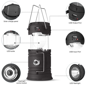Outdoor Waterproof Portable IP65 Solar Power <strong>Charging</strong> Lantern LED Camping Emergency USB Rechargeable Solar Camping <strong>Light</strong> - Product Image 2
